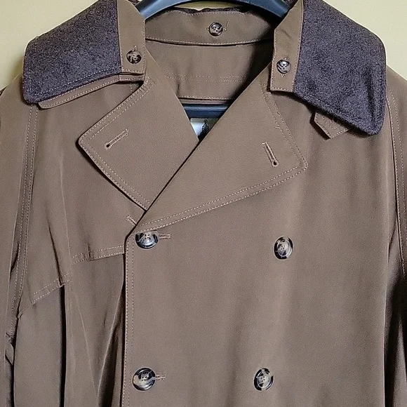 NWT London Fog Brown Double-Breasted Trench Coat - Picture 4 of 16